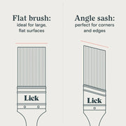 LickTools Bamboo Handle Brush Set 1.5" Angled / 2" Flat / 3" Flat