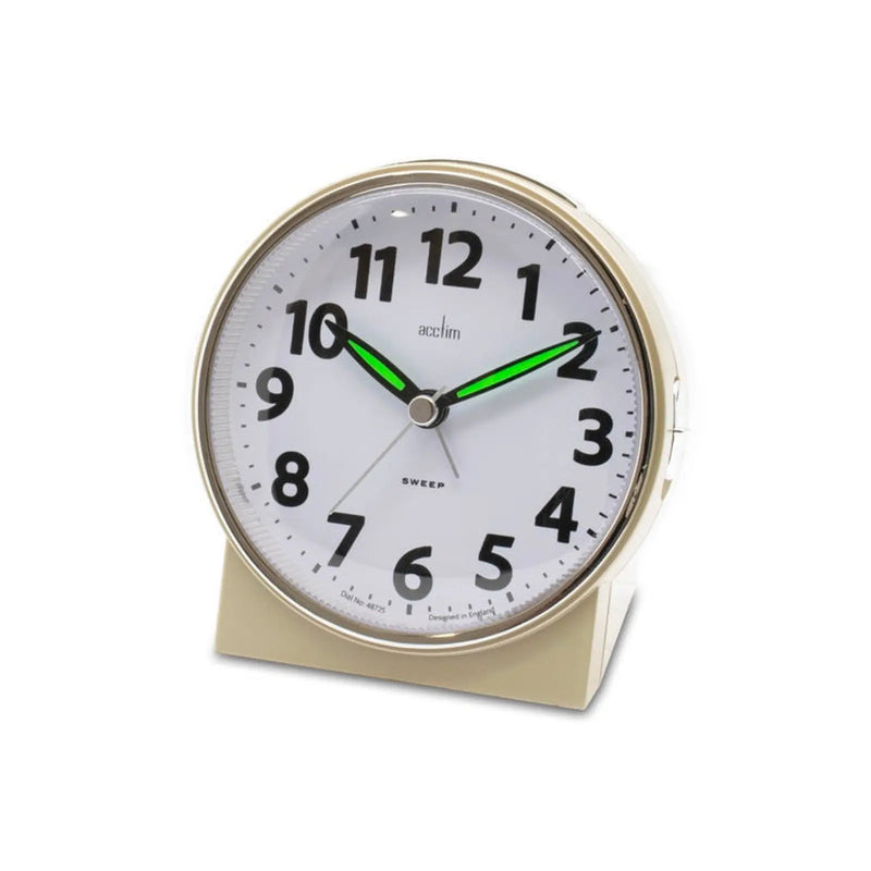 Acctim Micah Sweep Alarm Clock Champagne