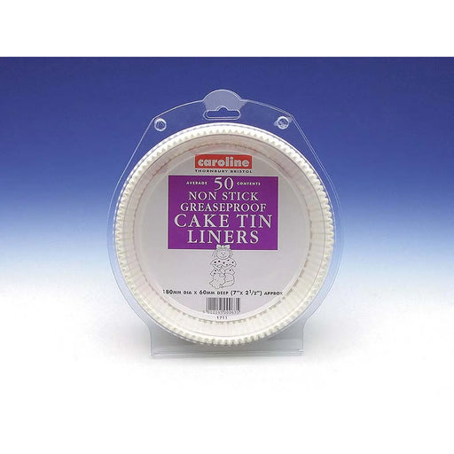 Caroline Round Cake Tin Liner 7", 50 Pack