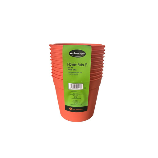 Ambassador Flower Pots 3" - Pack 10