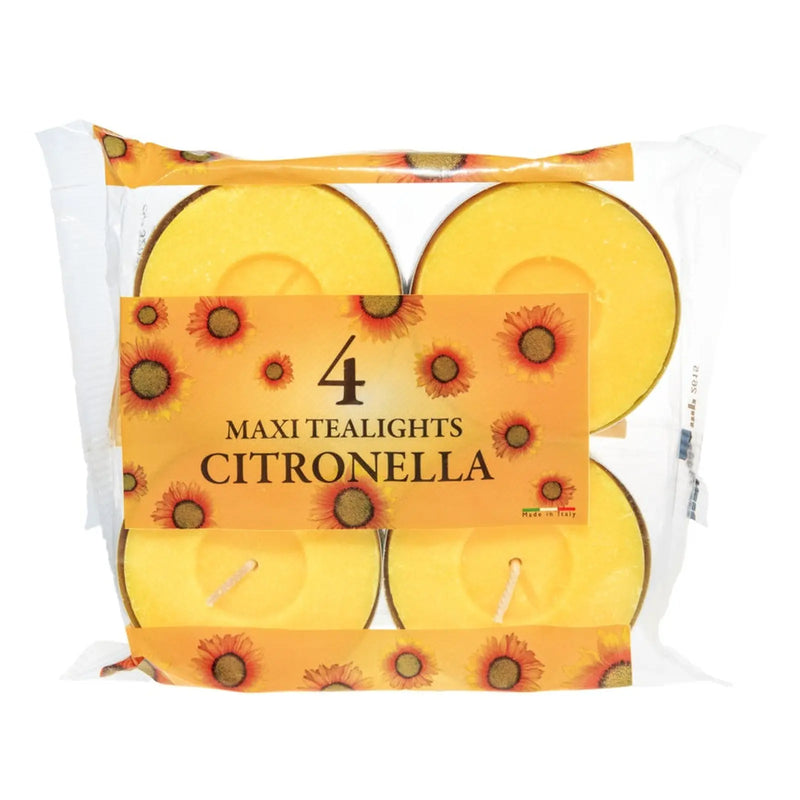Price's Candles Citronella Maxi Tealights Pack 4