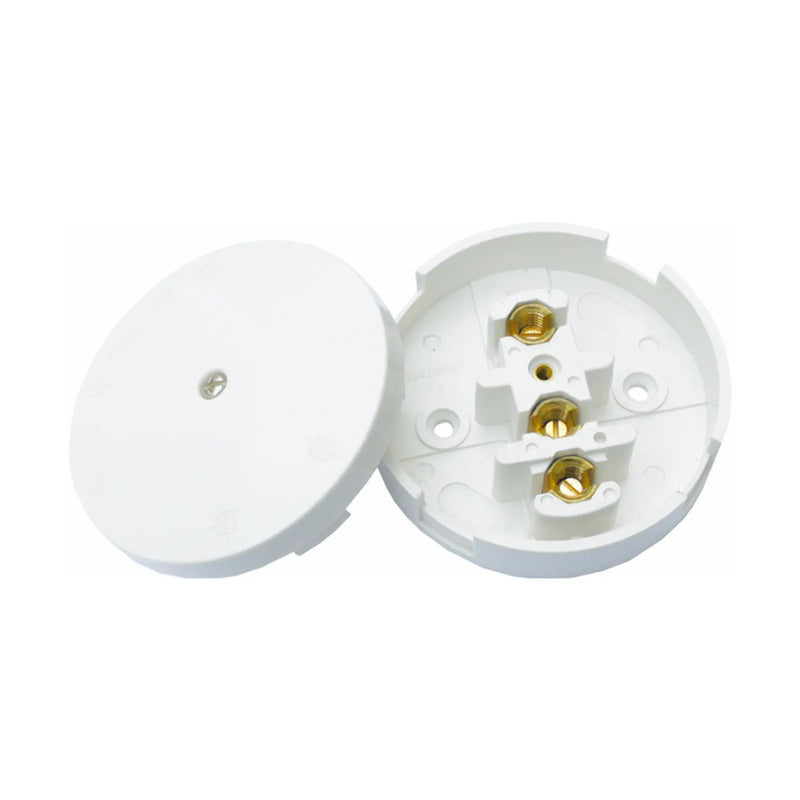 Securlec 3 Terminal Junction Box White 30A 90mm