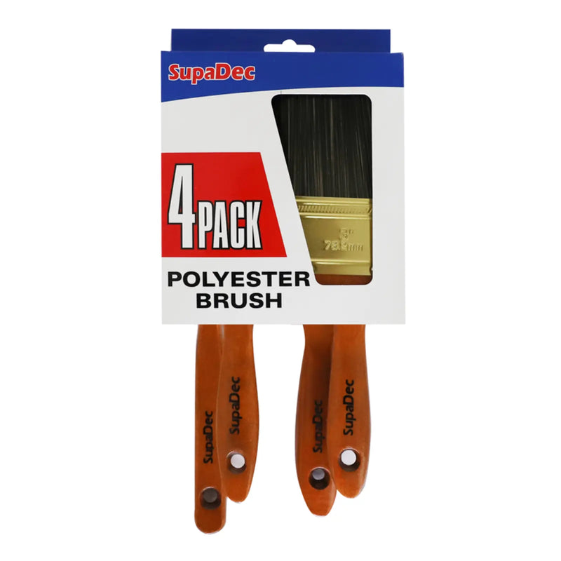 SupaDec Polyester Brush Set 4 Piece