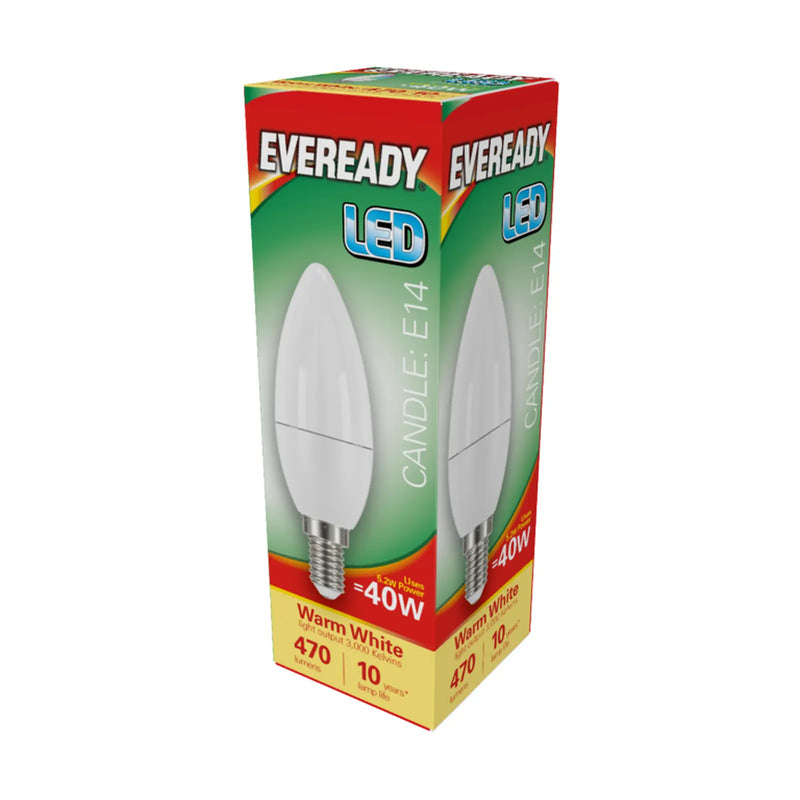 Eveready LED Candle 6W 470lm Warm White 3000k E14