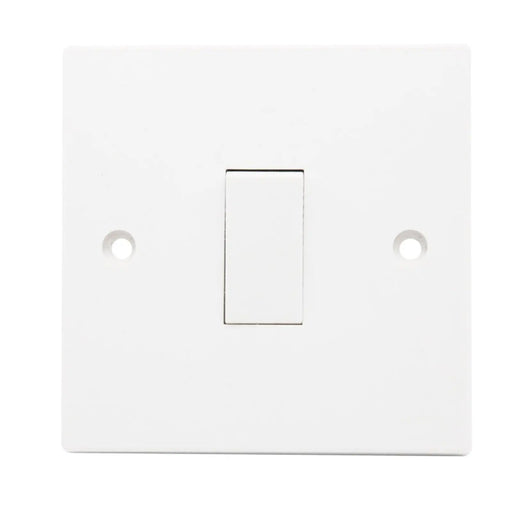 Securlec Square 1 Gang 2 Way Light Switch Square Edge