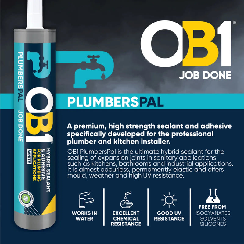 OB1 Plumbers Pal Hybrid Sanitary Sealant 290ml