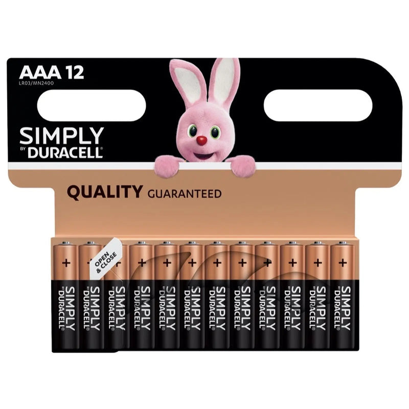 Duracell Simply Batteries AAA Pack 12