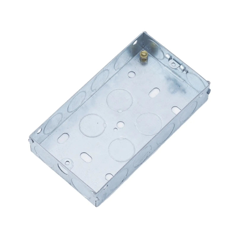 Securlec Metal Back Box 2 Gang 35mm