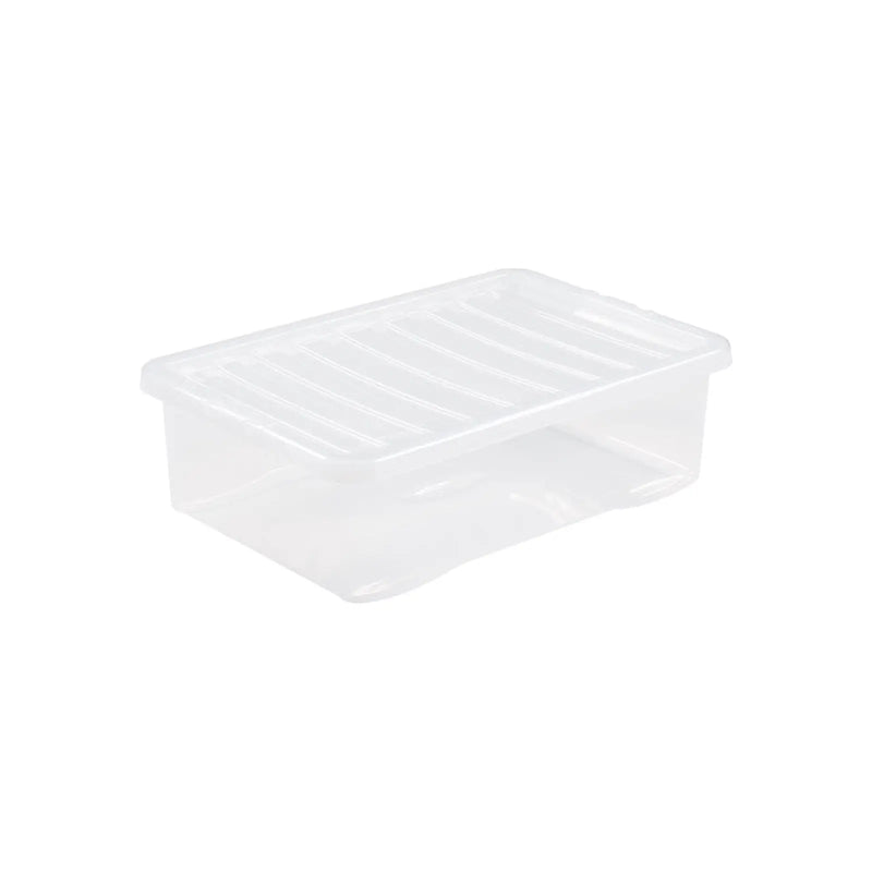 Wham Crystal Clip Lid Underbed Box 32L Clear
