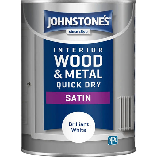 Johnstone's Quick Dry Satin - Brilliant White 1.25L