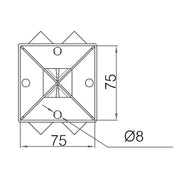 Picardy Concrete-In Post Support 75x75mm