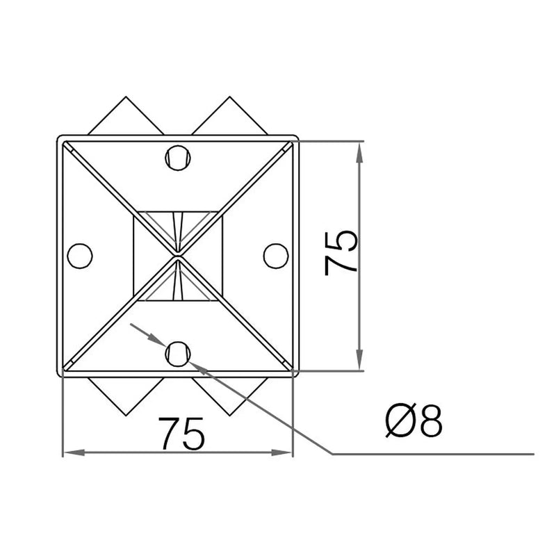 Picardy Concrete-In Post Support 75x75mm