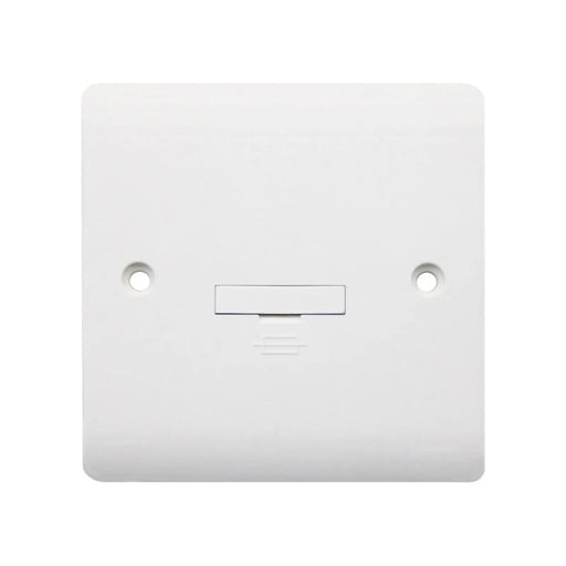 Securlec 1 Gang Unswitched Fused Spur Round Edge