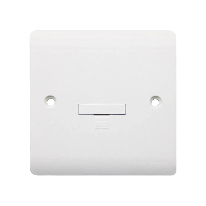 Securlec 1 Gang Unswitched Fused Spur Round Edge
