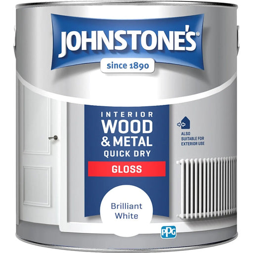 Johnstone's Quick Dry Gloss - Brilliant White 2.5L