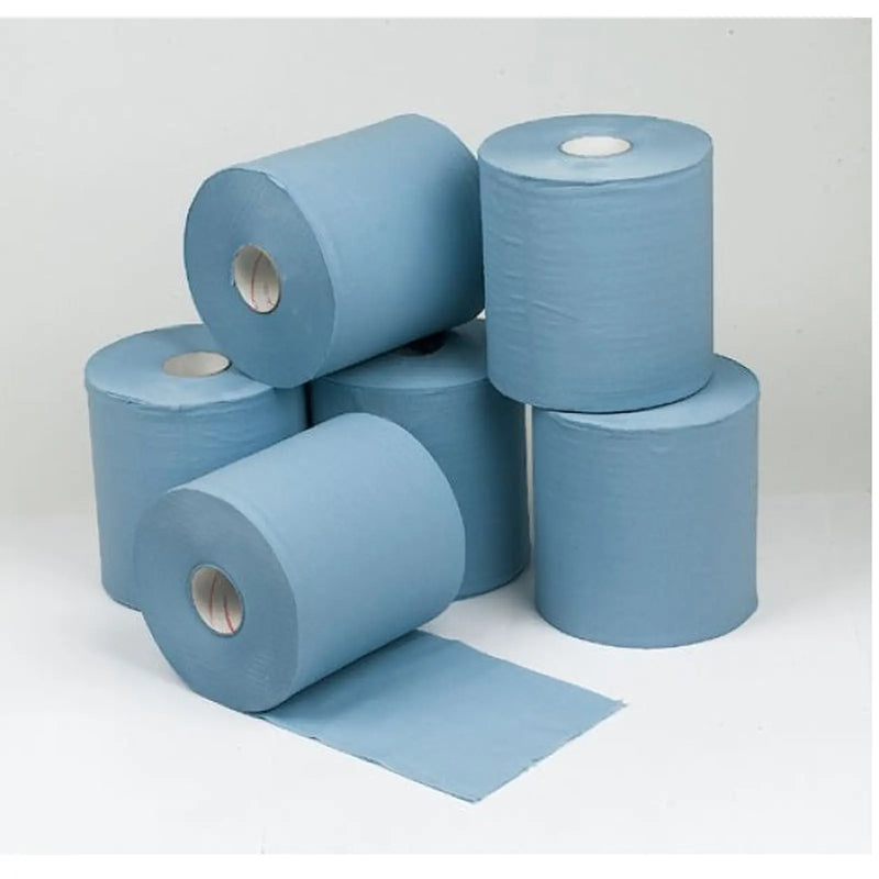 Concept 2 Ply Blue Centre Feed Rolls 150m x18.5cm Pack 6