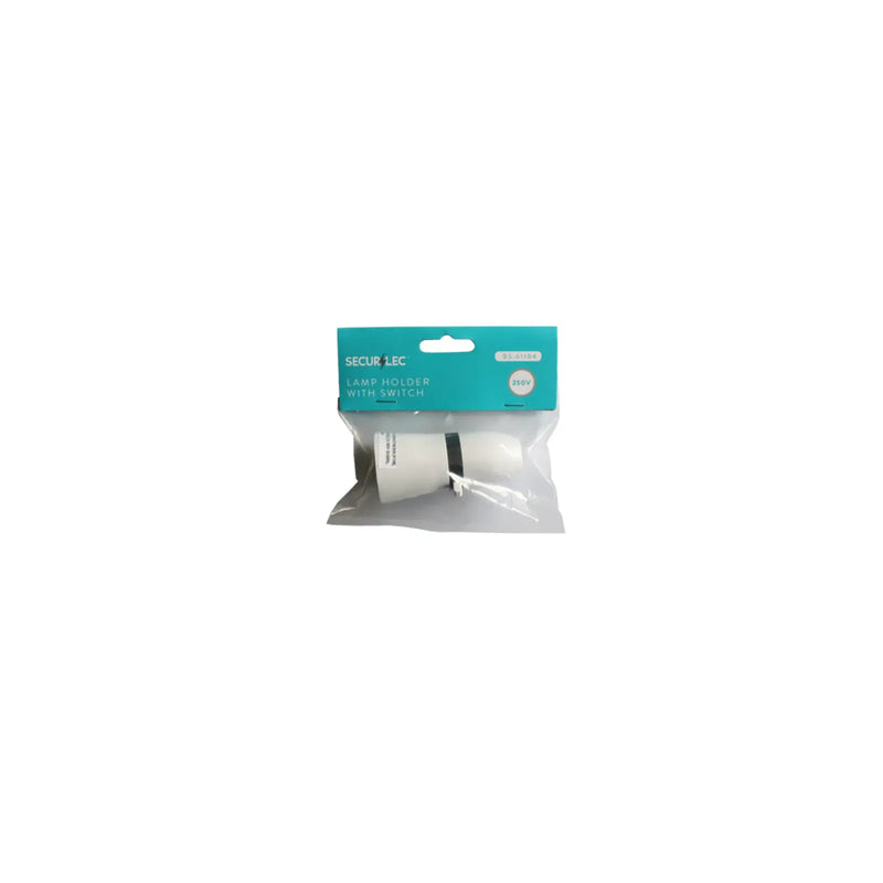 Securlec Switched T2 Lampholder White 3/8"