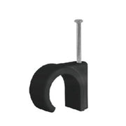 Securlec Cable Clips Round Black 6mm - Pack of 100