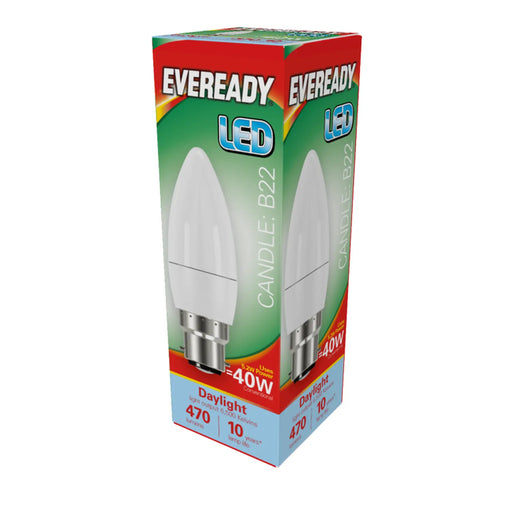 Eveready LED Candle 6W 470lm Daylight 6500k B22