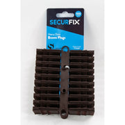Securfix Heavy Duty Wall Plugs Brown 100 Pack