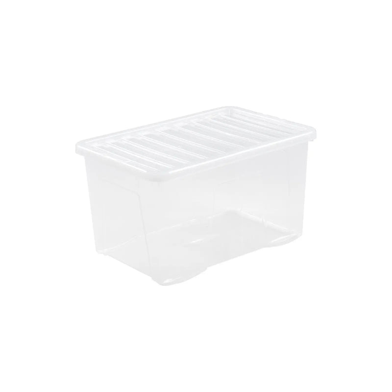 Wham Clip Lid Box 65L Clear
