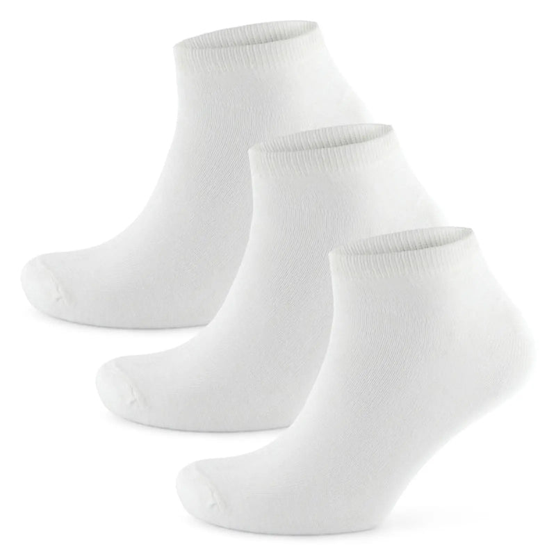 RJM Mens White Trainer Socks Pack 3
