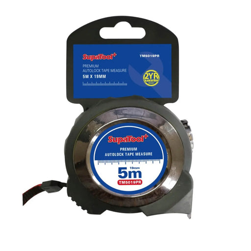 SupaTool Premium Auto Lock Tape Measure 5m x 19mm