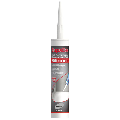 SupaDec High Performance Shower & Bath Silicone 300ml Clear