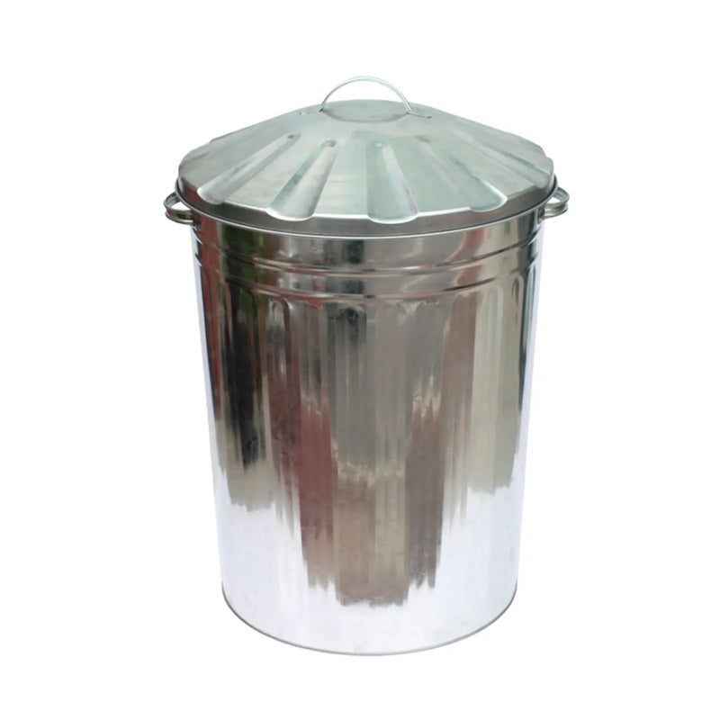 Groundsman Galvanised Bin with Steel Lid
