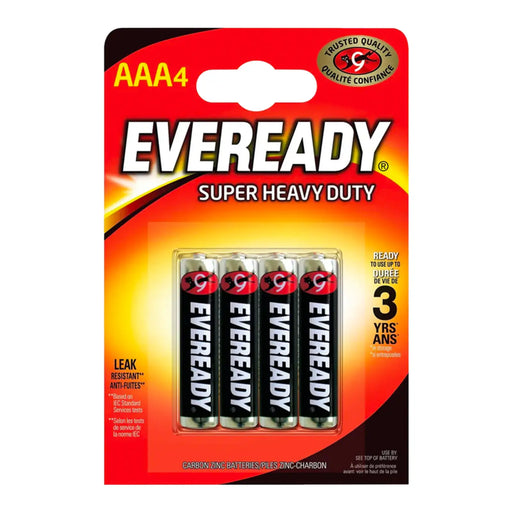Eveready Super Heavy Duty Batteries AAA Pack 4