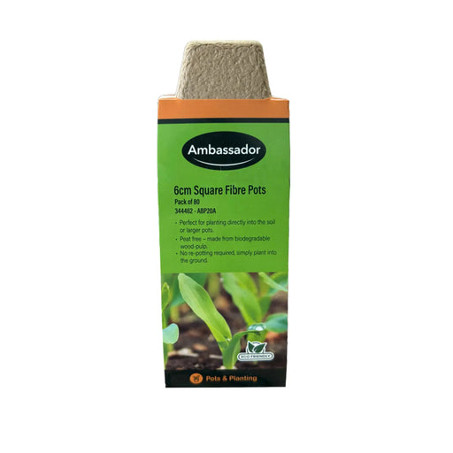 Ambassador Square Fibre Pots 6cm - Pack 80
