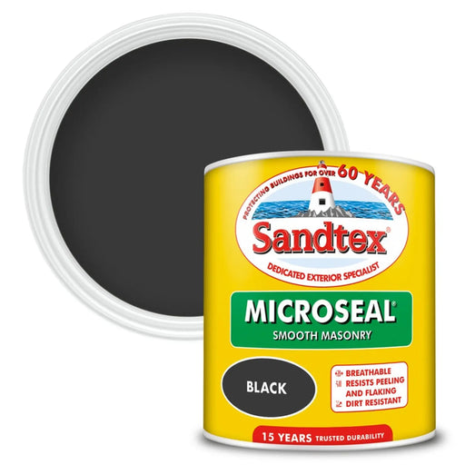 Sandtex Smooth Masonry Paint 1L Black