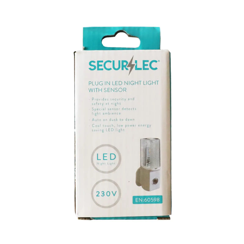 Securlec Automatic LED Safety Night Light 57mm (w) x 115mm (h) x 67mm (d)
