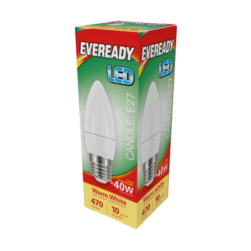Eveready LED Candle 6W 470lm Warm White 3000k E27