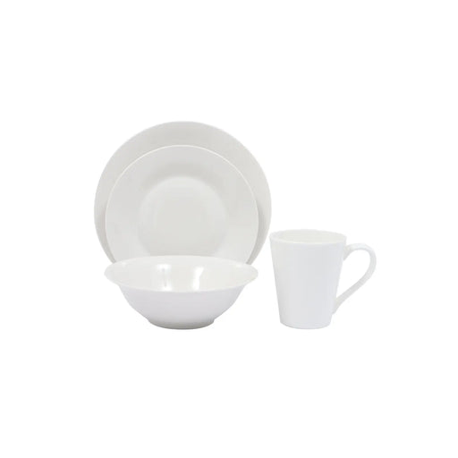 Basiks White Porcelain Dinner Set 16 Piece