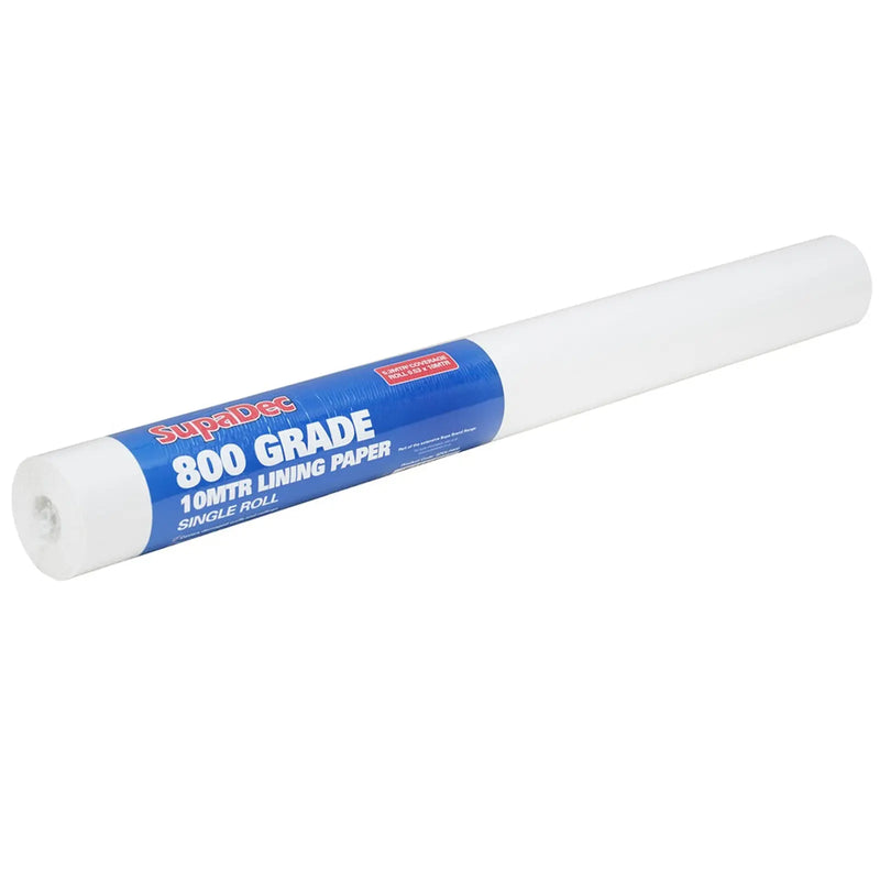 SupaDec Lining Paper 800 Grade 10m Roll 5.3m2 Coverage