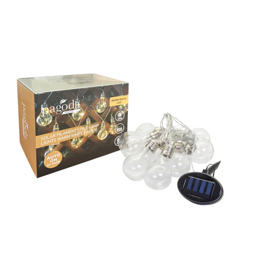 Pagoda Solar Filament Style Lights Pack 10