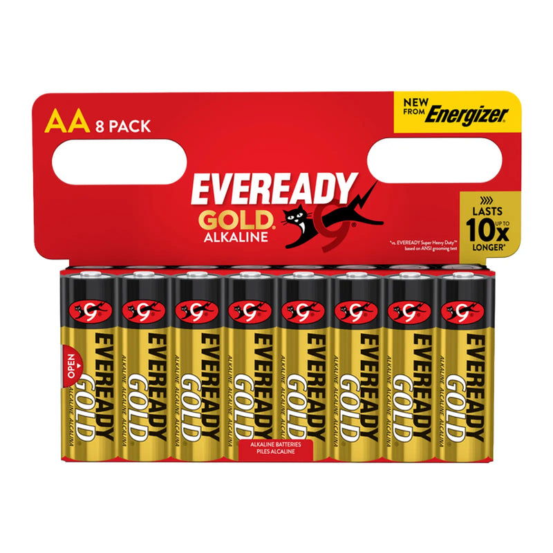 Eveready Gold AA Batteries Card of 8