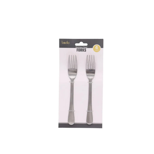 Basiks Stainless Steel Forks Pack 4