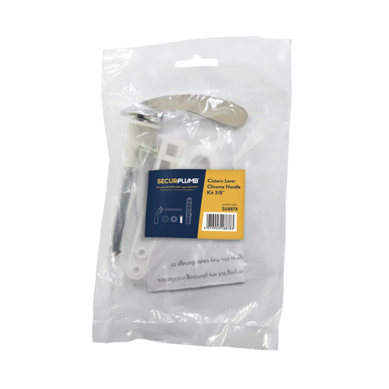 Securplumb Chrome Cistern Lever Handle Kit 3/8"