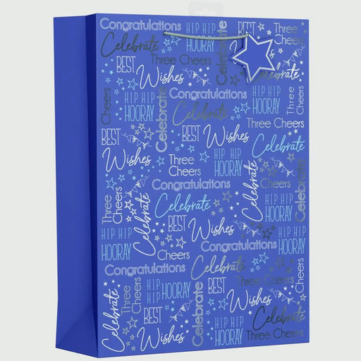 Giftmaker Blue Text Gift Bag X Large
