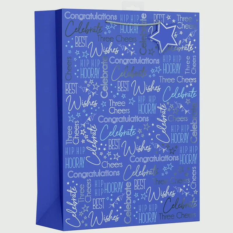 Giftmaker Blue Text Gift Bag X Large