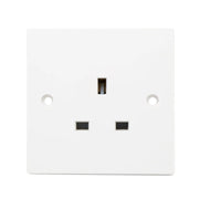 Securlec 1 Gang Unswitched Socket Square Edge