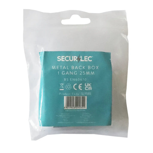 Securlec 1 Gang Metal Box 25mm