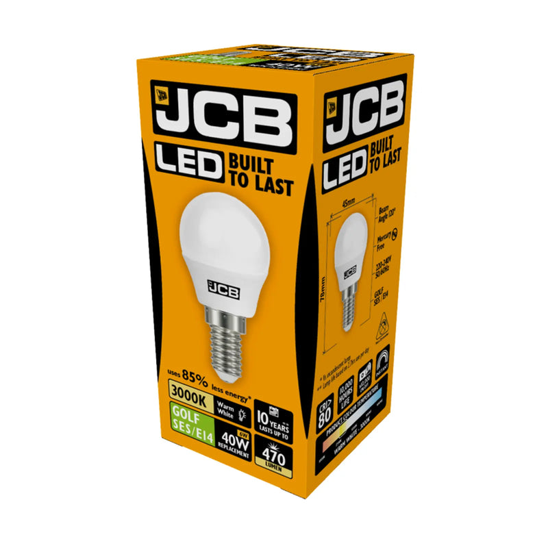 JCB LED Golf 470lm Opal 6w SES Cap E14 2700k