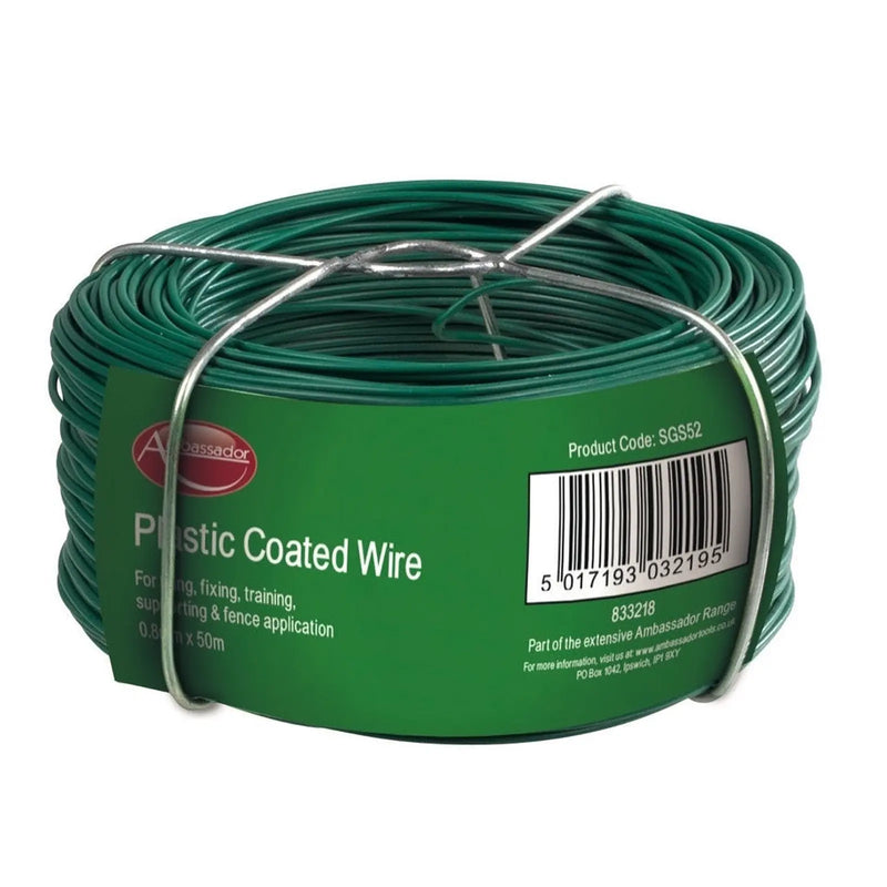 Ambassador Plastic Coated Wire 0.8mm x 50m