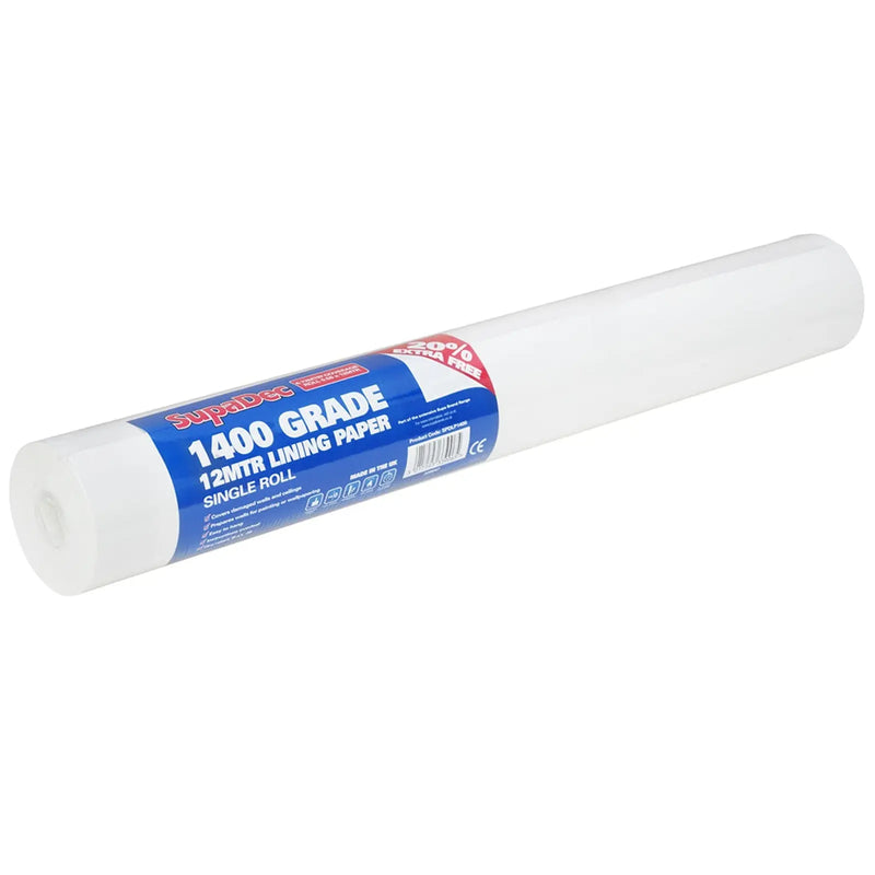SupaDec Lining Paper 1400 Grade 10m Plus 20% Free 6.72m2 Coverage
