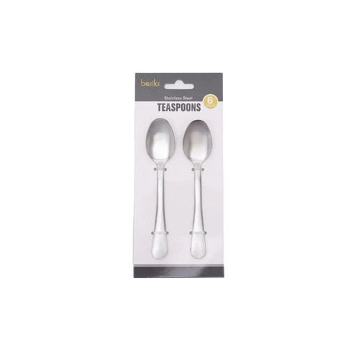 Basiks Stainless Steel Teaspoons Pack 6
