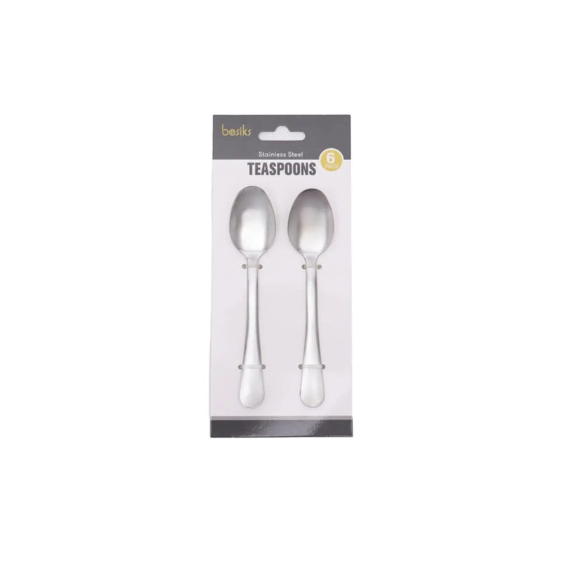 Basiks Stainless Steel Teaspoons Pack 6
