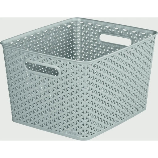 Curver My Style Nestable Rattan Basket 18L Grey